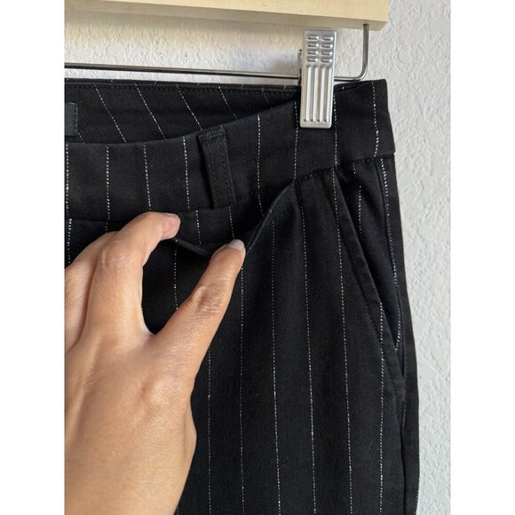 Liverpool Women's Mid-Rise Flare Trouser Pants Shimmer Pinstripe Denim Size 4/27 - Picture 6 of 11